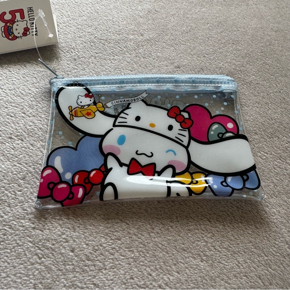 Sanrio Hello Kitty 50th Anniversary Cinnamoroll Clear Zipper Pouch - Picture 2 of 4